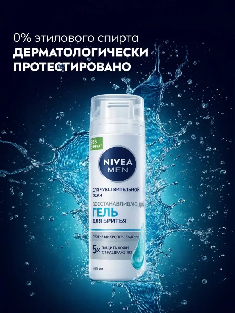 NIVEA MEN гель для бритья восстанавливающий 200мл 88561