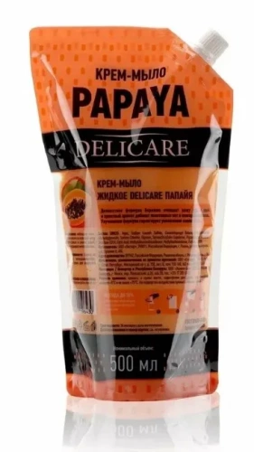 DELICARE мыло жидкое арома папайя см.блок 500мл