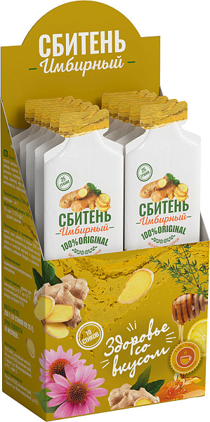 АЛТАЙСКИЙ НЕКТАР сбитень медовый имбирный стик 25г/10