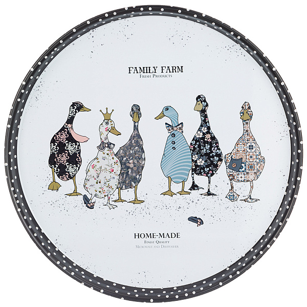 AGNESS поднос сервировочный family farm 33*2,5см 898-224