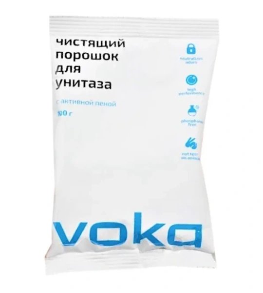 VOKA порошок чистящий д/унитаза с активной пеной 3шт 100г