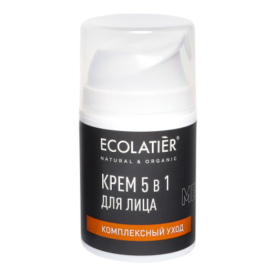 ECOLATIER MEN крем д/лица комплексный уход 5 в 1 50мл