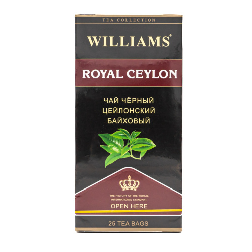 WILLIAMS чай черный цейлонский royal ceylon 2г*25пак