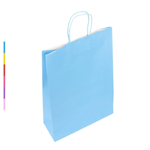 Пакет подарочный 31*42*11.5см однотонный бум.ручки цветные EL231106267