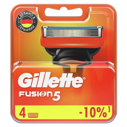 GILLETTE Fusion кассеты сменные д/бритья муж. 4шт 866/111/091