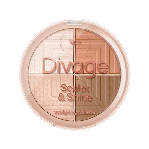 DIVAGE палетка д/лица скульптурирующая sculpt&shine
