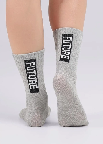 CLEVER носки женские L3002 market line меланж серый р.25