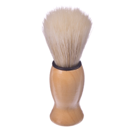 Помазок д/бритья деревянная основа черный ободок