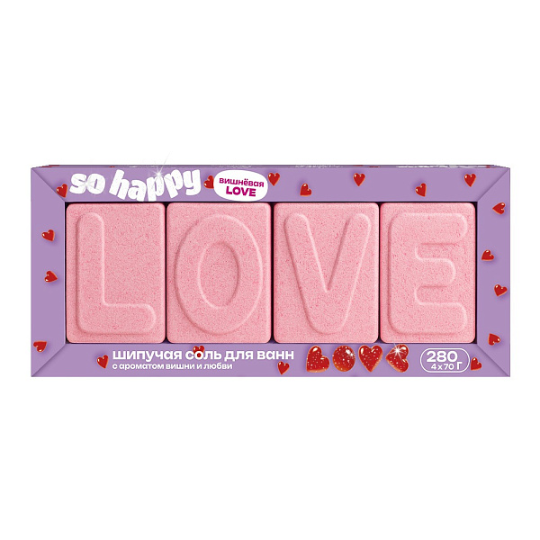ЛАБОРАТОРИЯ КАТРИН набор шипучей соли для ванн love 280г