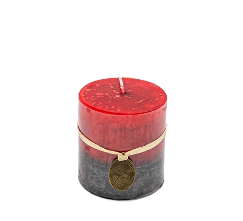 Свеча столбик двухцветная 7,5см арт.ED0299(12)