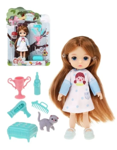 Набор игровой мой питомец: кукла, предм. 6шт, блистер 91087-C