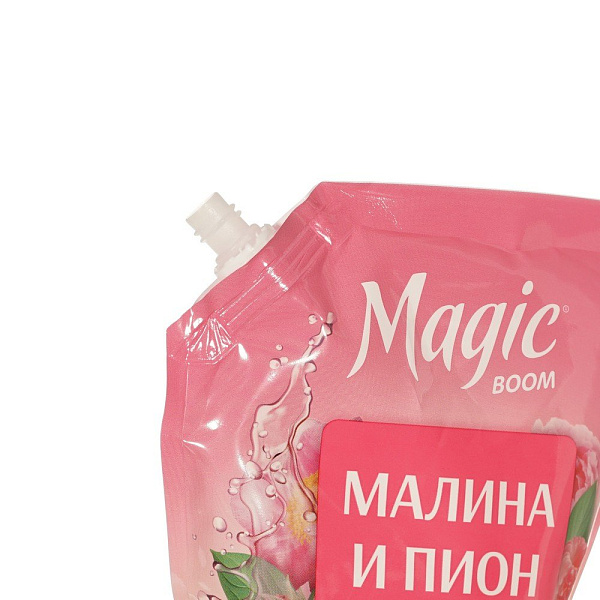 Magic Boom Мыло жидкое Малина и пион, дой-пак, 1 л