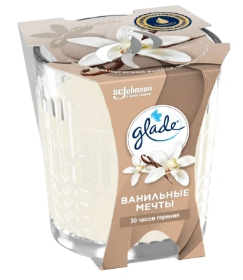 GLADE свеча аромат. в стакане ванильные мечты 130г