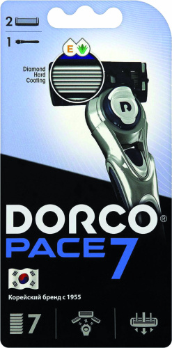 DORCO станок д/бритья pace7 муж.см.кассеты 2шт
