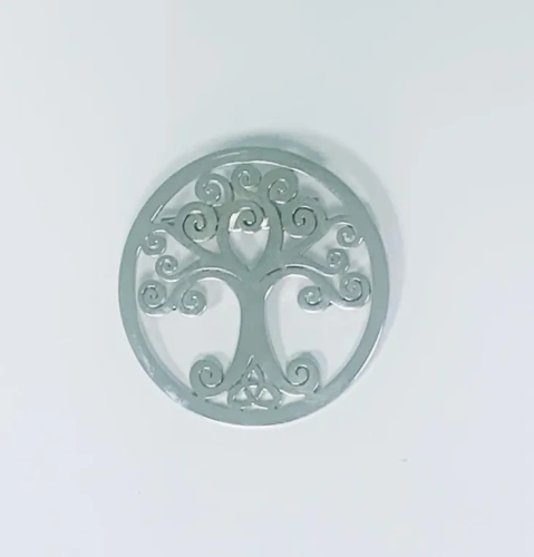 Брошь Дерево в круге цв.серебро нерж.сталь L 230676