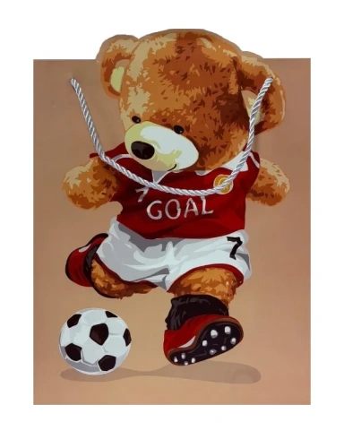 Пакет подарочный 32*26*12см Мишка в одежде EL231107107