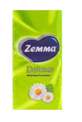 ZEMMA Deluxe платочки носовые нежная ромашка 3сл. 10шт