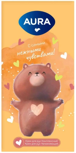 AURA набор подарочный: крем д/рук увлажняющий 30мл+крем д/рук комплексный 30мл