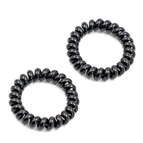 RINOVA резинка д/волос спиралька большая черная 5-6см 2шт 500602