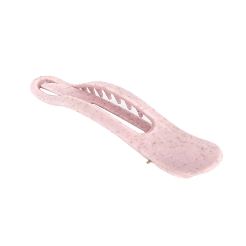 SOLOMEYA крабик д/волос из натуральной пшеницы в форме банана розовый HP009