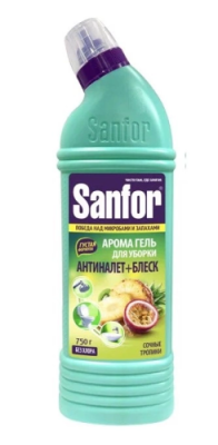 SANFOR Арома гель д/чистки сантехники сочные тропики 750г