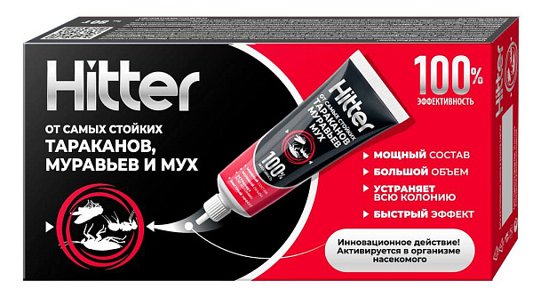 HITTER гель от самых стойких тараканов, муравьев и мух 80г
