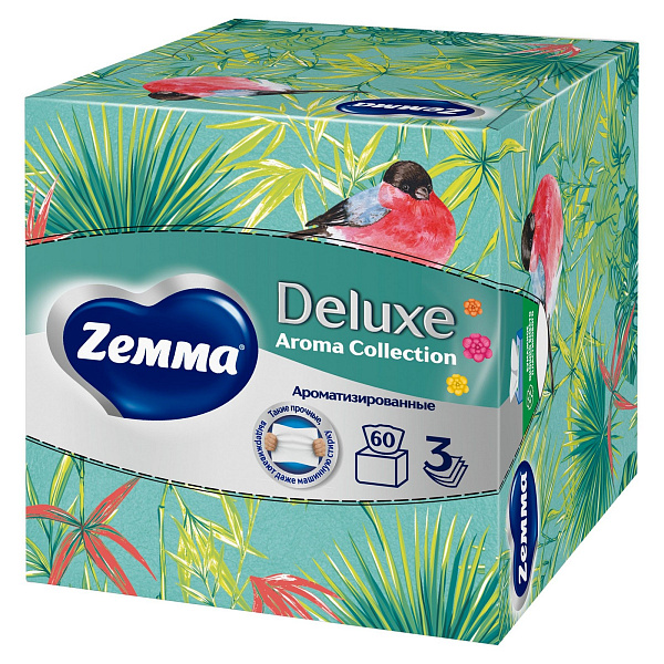 ZEMMA Deluxe салфетки бумажные арома коллекция 3сл. 60шт