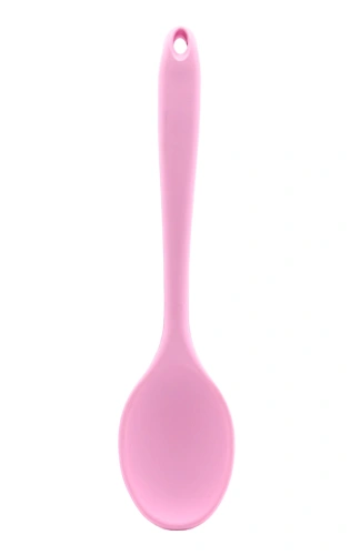 Розовая ложка кулинарная 6*27,5см силикон арт.EA134