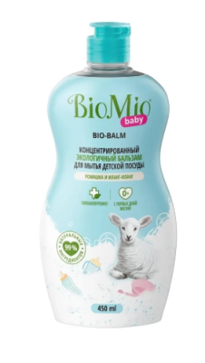 BIOMIO бальзам д/мытья детской посуды bio-balm ромашка и иланг-иланг 450мл