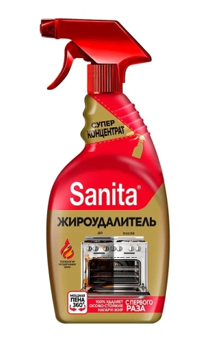 SANITA средство чистящее мгновенного действия жироудалитель gold курок  500мл