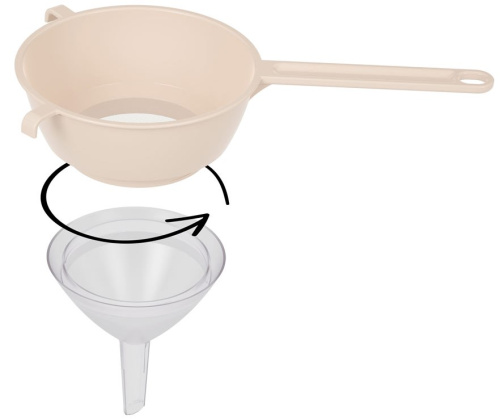 Сито с воронкой цв.бежевый 13см М8316/20