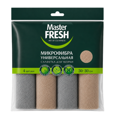 MASTER FRESH салфетки д/уборки антипыль микрофибра плюш 30*30см 4шт