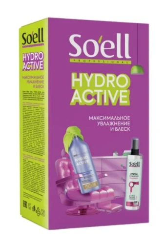SOELL HYDRO ACTIVE набор подарочный: шампунь д/волос, спрей-кондиционер д/волос