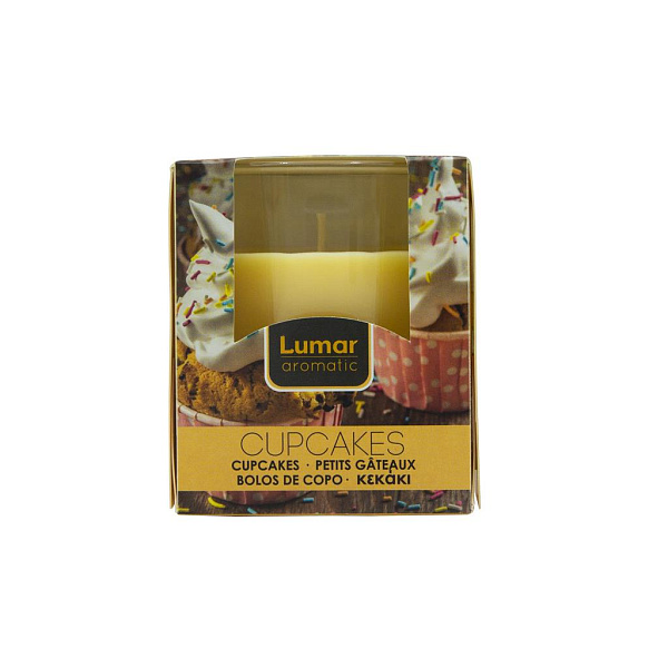 LUMAR свеча аромат. в стакане кексы 125г