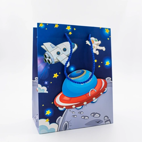 Пакет подарочный 23*18*10см Космос арт.ED0344
