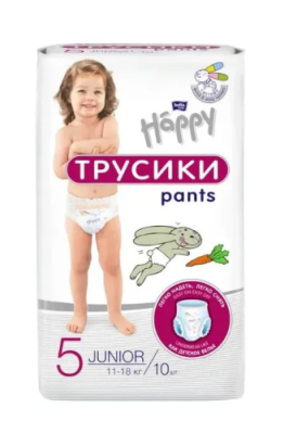 BELLA Baby happy подгузники-трусики детские junior 10шт