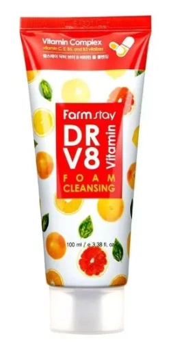 FARMSTAY пенка д/умывания витаминная dr-v8 100мл