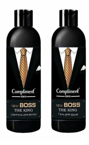 COMPLIMENT MEN набор подарочный the king №1772-2: шампунь, гель д/душа 250мл