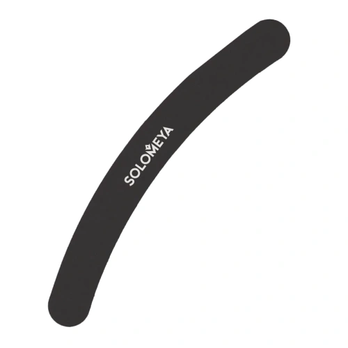SOLOMEYA пилка д/ногтей бумеранг 100/180 curved black file 0809
